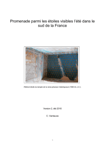 Reconnaître les étoiles visibles l`été dans le sud de la France