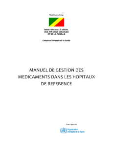 Manuel de gestion des médicaments dans les hôpitaux de référence