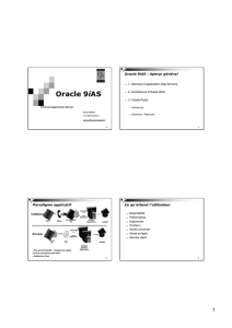 Oracle 9iAS - Cedric/CNAM