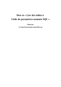 How to « Lier des tables à l`aide de paramètres nommés SQL »
