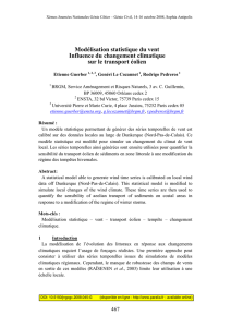 Modélisation statistique du vent. Influence du changement