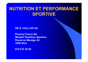 nutrition et performance sportive
