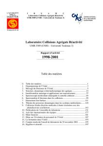 1998-2001 - Laboratoire Collisions Agrégats Réactivité