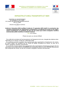 InfrastructurEs, transPOrts Et MEr