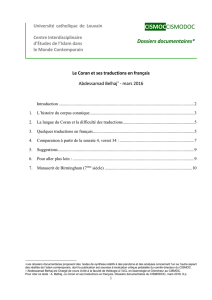 Le Coran et ses traductions en français