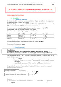 chapitre 13 : les elements chimiques presents dans l`univers