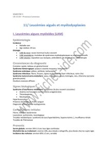 11/ Leucémies aiguës et myélodysplasies - Fiches