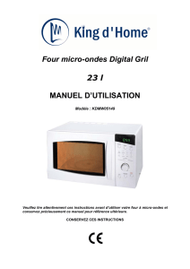 Four micro-ondes Digital Gril 23 l MANUEL D`UTILISATION