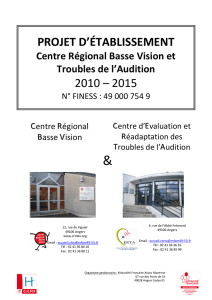 Projet d`établissement - Pôle Déficience sensorielle