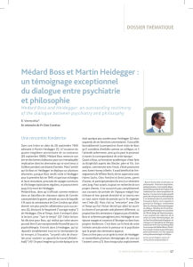Médard Boss et Martin Heidegger - Centre et de l`Ecole Belge de