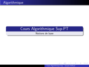 Cours Algorithmique Sup-PT