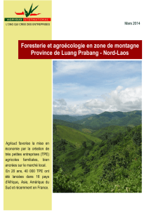 Foresterie et agroécologie en zone de montagne Province de Luang