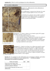 Activité n°13 : Utiliser les archives géologiques des roches