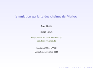 Simulation parfaite des chaînes de Markov