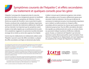Symptômes courants de l`hépatite C et effets secondaires
