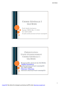 GLCH101 - Espace Pédagogique Claroline
