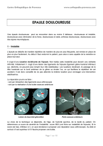 epaule douloureuse - Centre Orthopédique de Provence