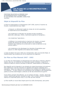 LES PLANS DE LA RECONSTRUCTION : 1946-1961