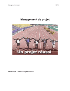 Management de projet - Master Environnement et Santé