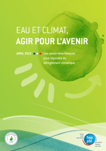 EAU ET CLIMAT, AGIR POUR L`AVENIR