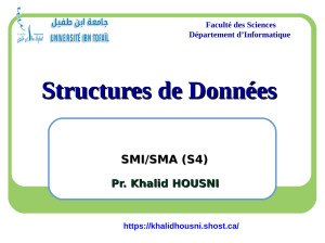 Structures de Données - Khalid HOUSNI