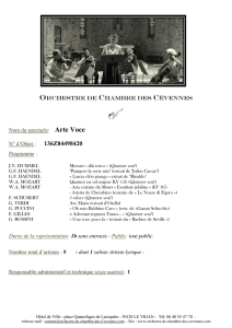 Arte voce - Orchestre de Chambre des Cévennes
