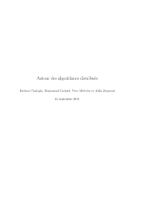 Autour des algorithmes distribués