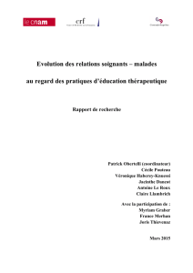 Evolution des relations soignants–malades au regard des pratiques