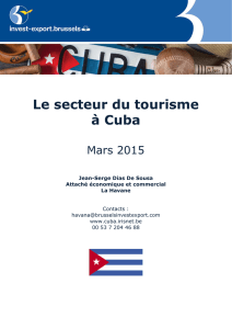 Le secteur du tourisme à Cuba