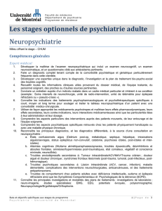 Neuropsychiatrie - Département de psychiatrie