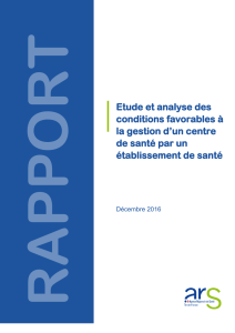 Etude et analyse des conditions favorables à la gestion d`un centre