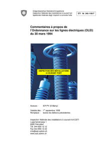 Commentaires à propos de l`Ordonnance sur les lignes