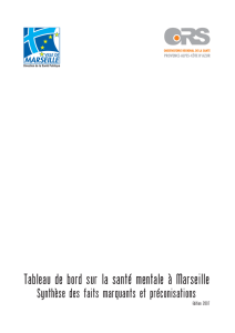 Tableau de bord sur la santé mentale à Marseille