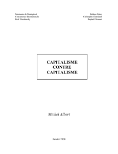 CAPITALISME CONTRE CAPITALISME Michel Albert