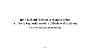 John Richard Hicks et la relation entre la théorie