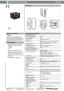 1 Transmetteur de données optiques LS230-DA