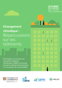 Changement climatique: Répercussions sur les bâtiments