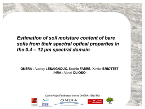 Soil moisture impact on lab measured reflectance of bare soils in the