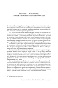 Freud et la psychiatrie, essai de théorisation épistémologique