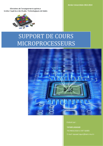 SUPPORT DE COURS MICROPROCESSEURS