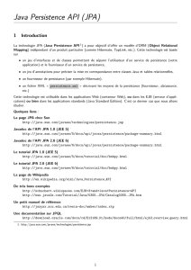 Java Persistence API (JPA)