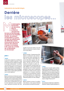Derrière les microscopes - Cliniques universitaires Saint-Luc