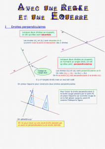 I Droites perpendiculaires - college