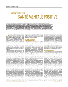 Article de bulletin : Sur la voie d`une santé mentale positive