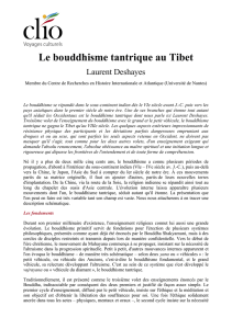 Le bouddhisme tantrique au Tibet