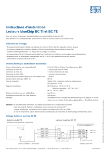 Instructions d`installation Lecteurs blueChip BC TI et BC