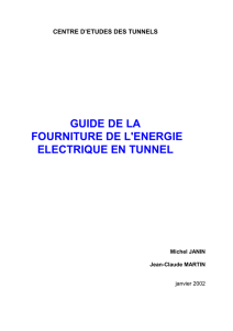 Guide de la fourniture de l`énergie électrique en tunnel