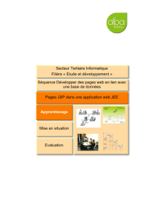 Apprentissage développement de pages JSP