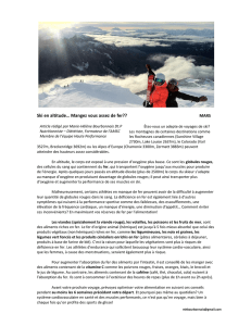 Ski en altitude… Mangez vous assez de fer??