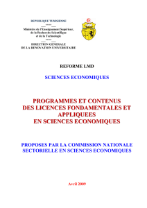 programmes et contenus des licences fondamentales et appliquees